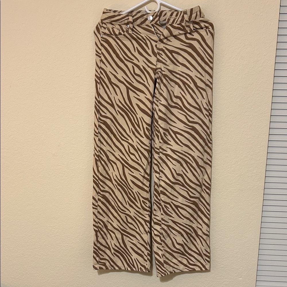 Zebra print jeans
